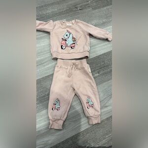 Huxbaby Pink Dinosaur Jogger Set